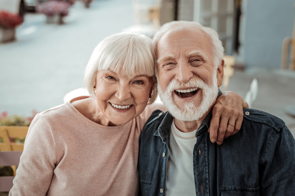 Two happy elder couple